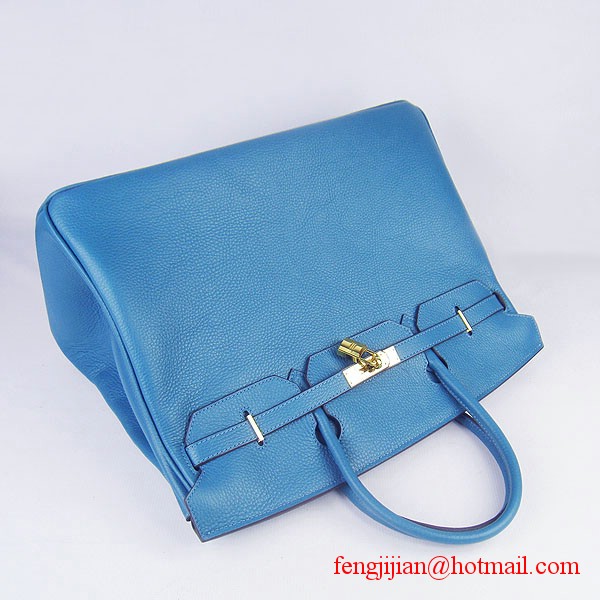 Hermes Birkin 40cm Togo Bag Blue 6099